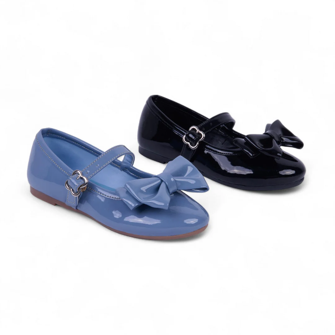 DÚO 201 BALLERINAS VESTIR AZUL Y NEGRO CON MOÑO 47278