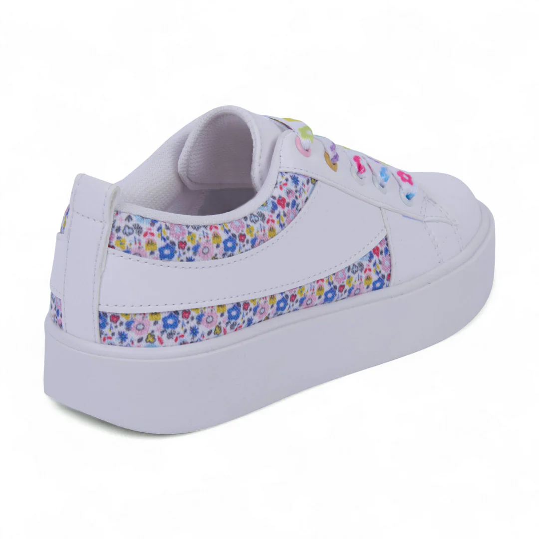 DÚO 214 TENIS CASUAL AZUL Y BLANCO CON FLORES 28606 - Image 11