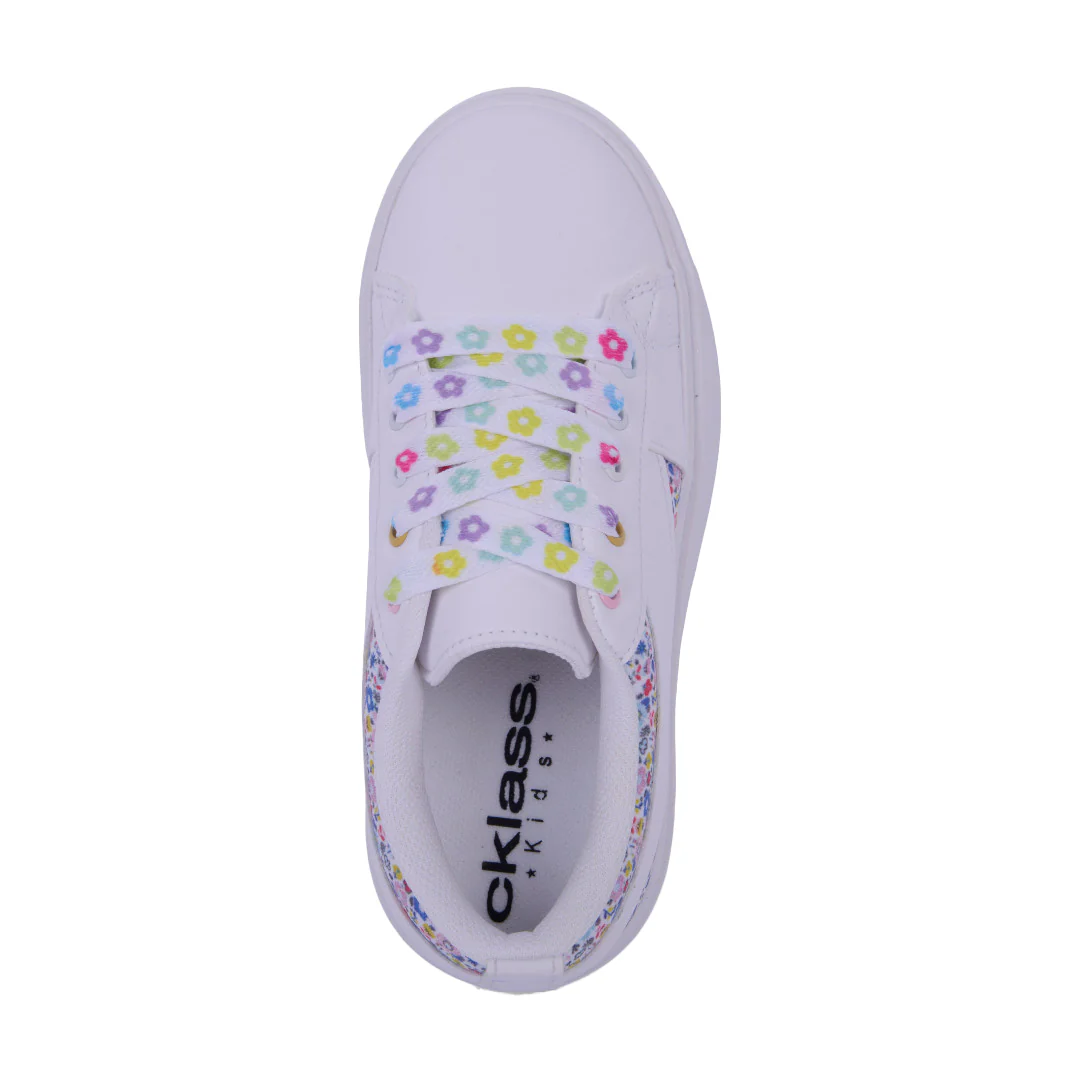 DÚO 214 TENIS CASUAL AZUL Y BLANCO CON FLORES 28606 - Image 12