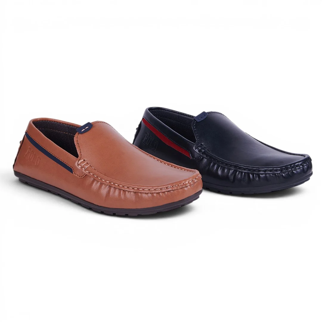DÚO 220 MOCASÍN CASUAL CON FRANJA NEGRO Y MIEL