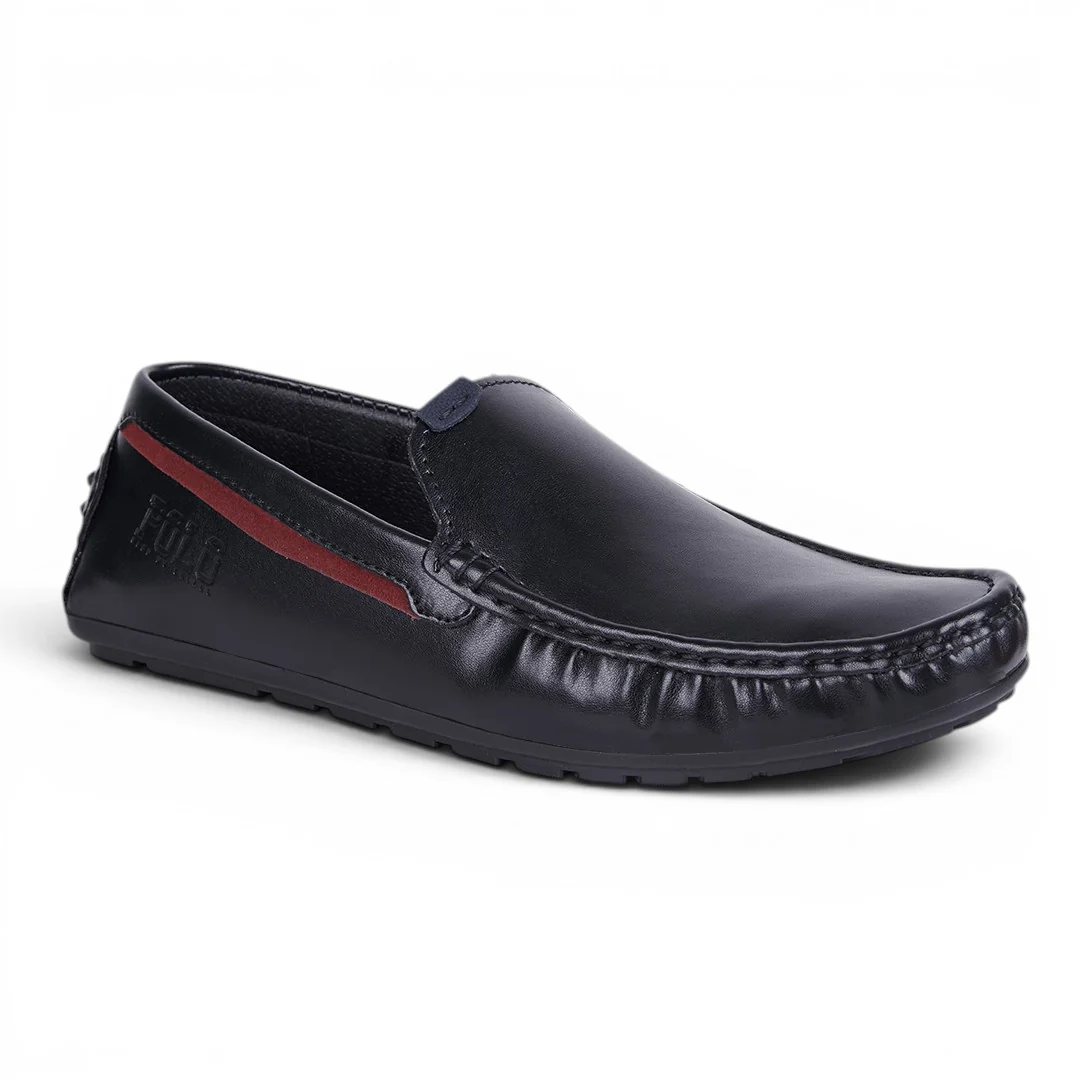 DÚO 220 MOCASÍN CASUAL CON FRANJA NEGRO Y MIEL - Image 2