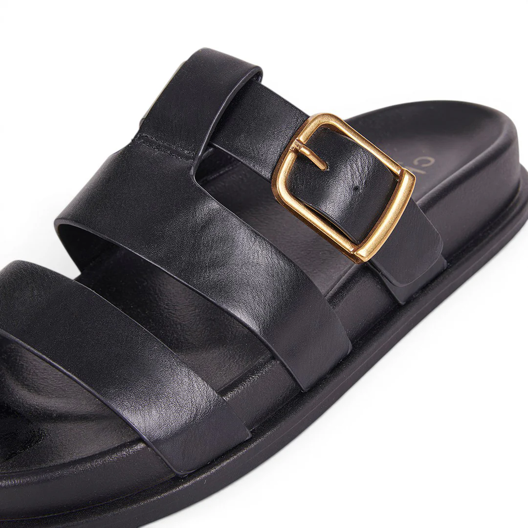 DÚO 229 SANDALIA DE PISO CON HEBILLA MIEL Y NEGRO - Image 13