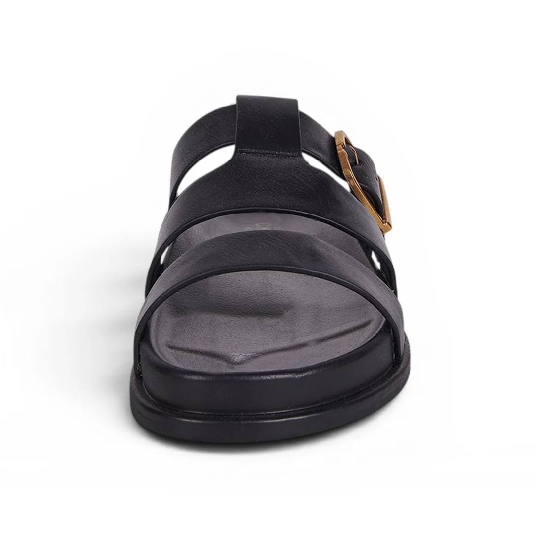 DÚO 229 SANDALIA DE PISO CON HEBILLA MIEL Y NEGRO - Image 7