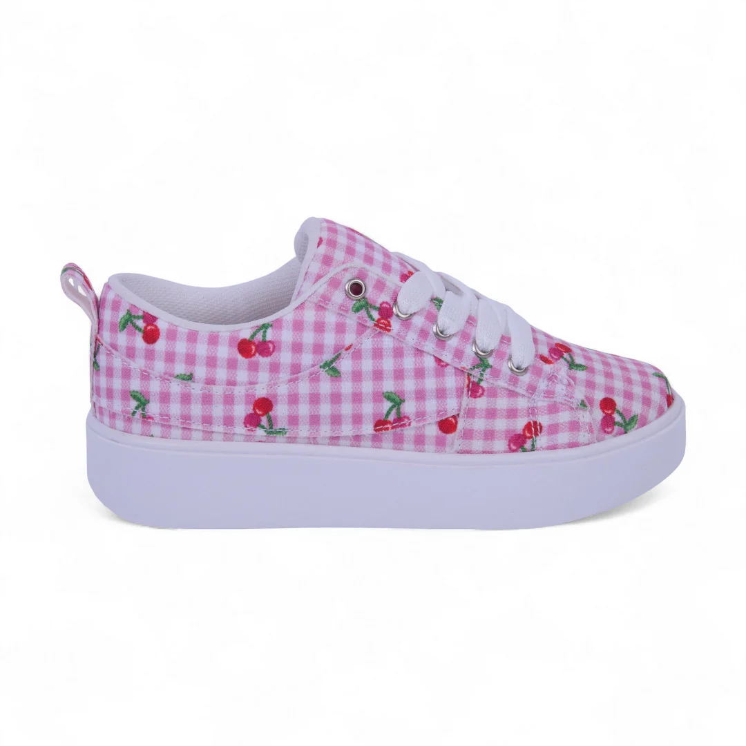 DÚO 254 TENIS CASUAL ROSA Y BLANCO CON CINTAS 28609 - Image 9