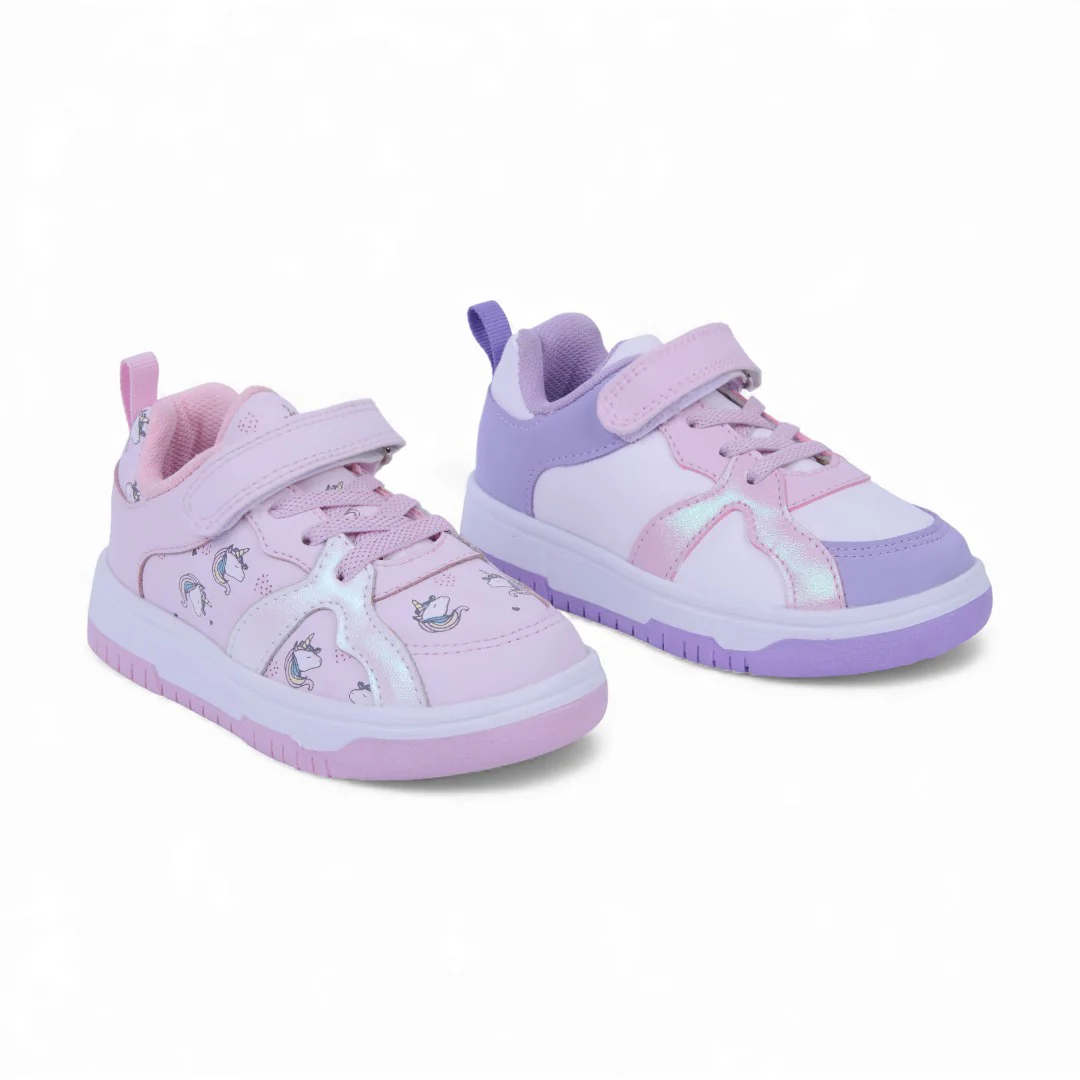 DÚO 272 TENIS CASUAL ROSA Y LILA CON CINTAS 74235