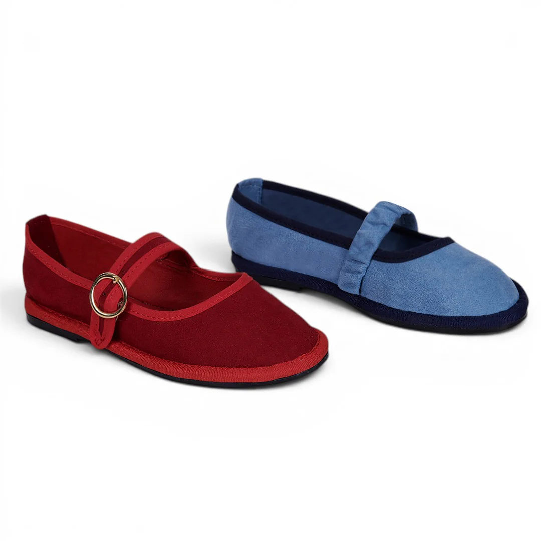 DÚO 318 BALERINA DE PISO ROJO Y AZUL