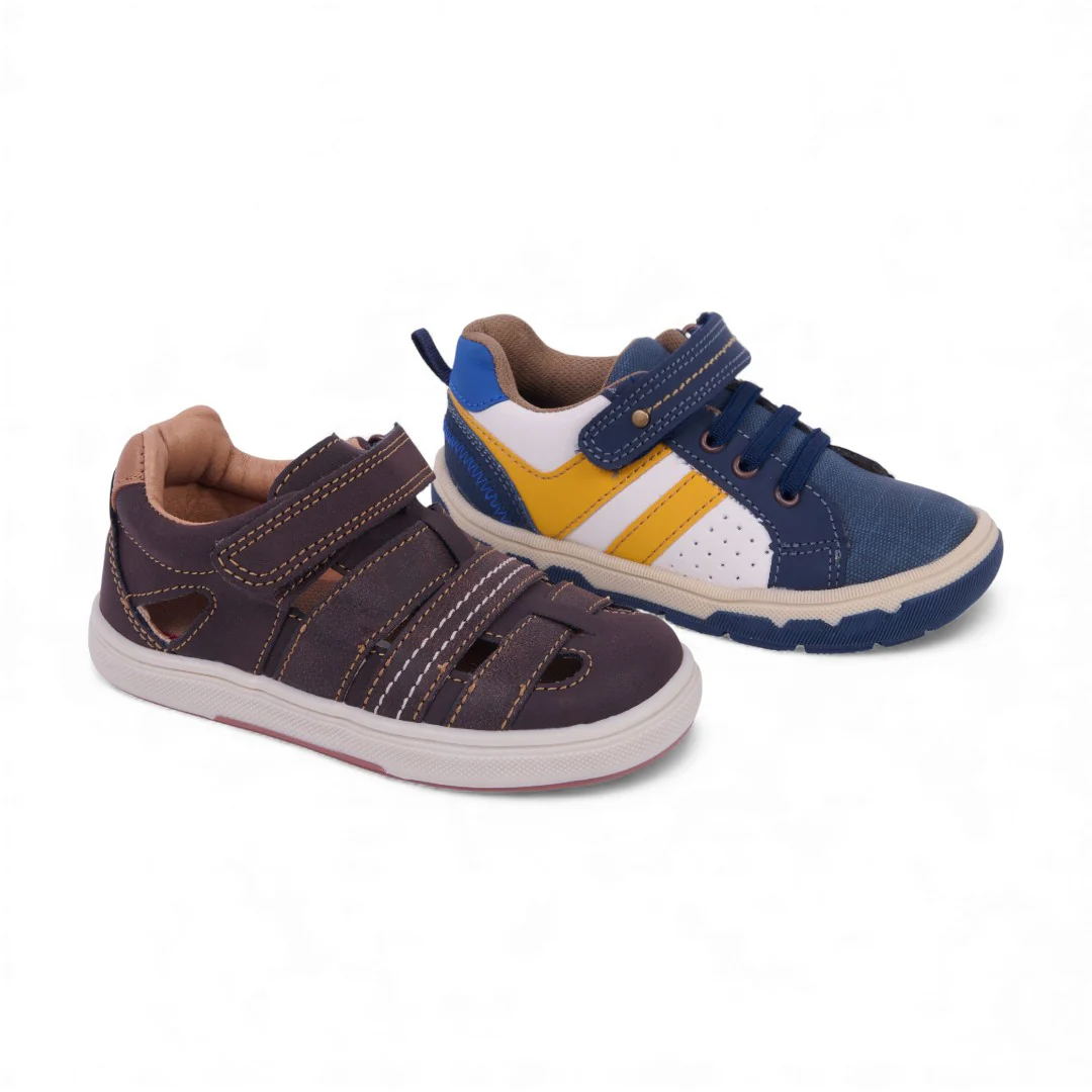 DÚO 326 TENIS Y SANDALIA CASUAL CAFÉ Y MULTICOLOR 07740