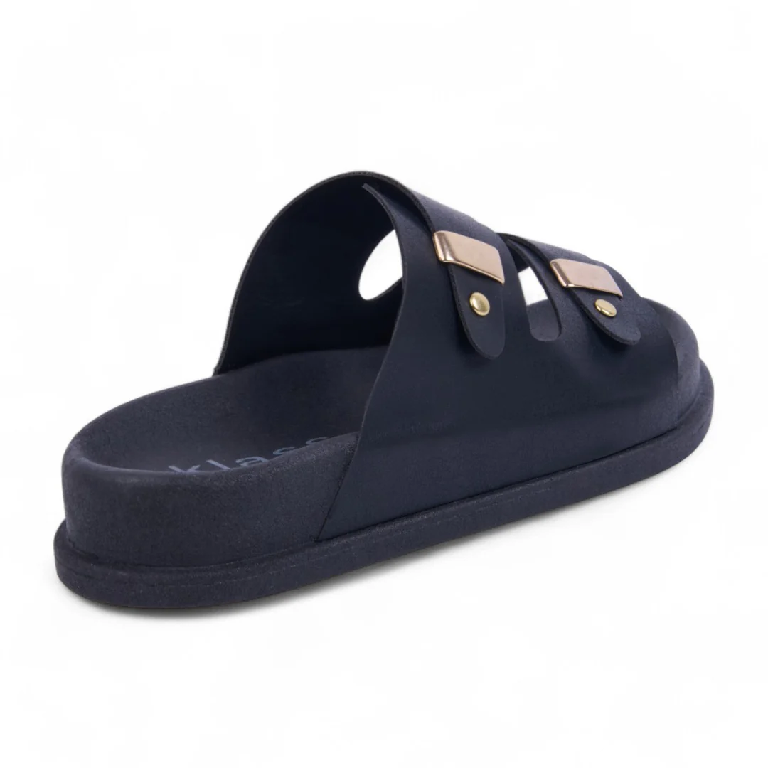 SANDALIAS DE PISO HUESO Y NEGRO COAGULADO 14480 - Image 4