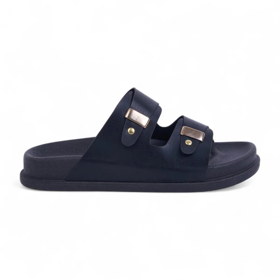 SANDALIAS DE PISO HUESO Y NEGRO COAGULADO 14480 - Image 5