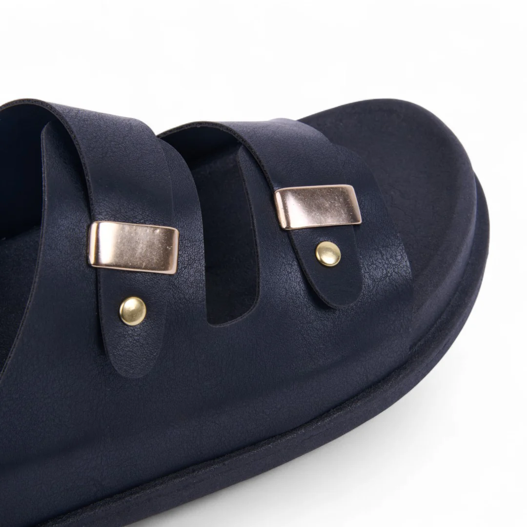 SANDALIAS DE PISO HUESO Y NEGRO COAGULADO 14480 - Image 6