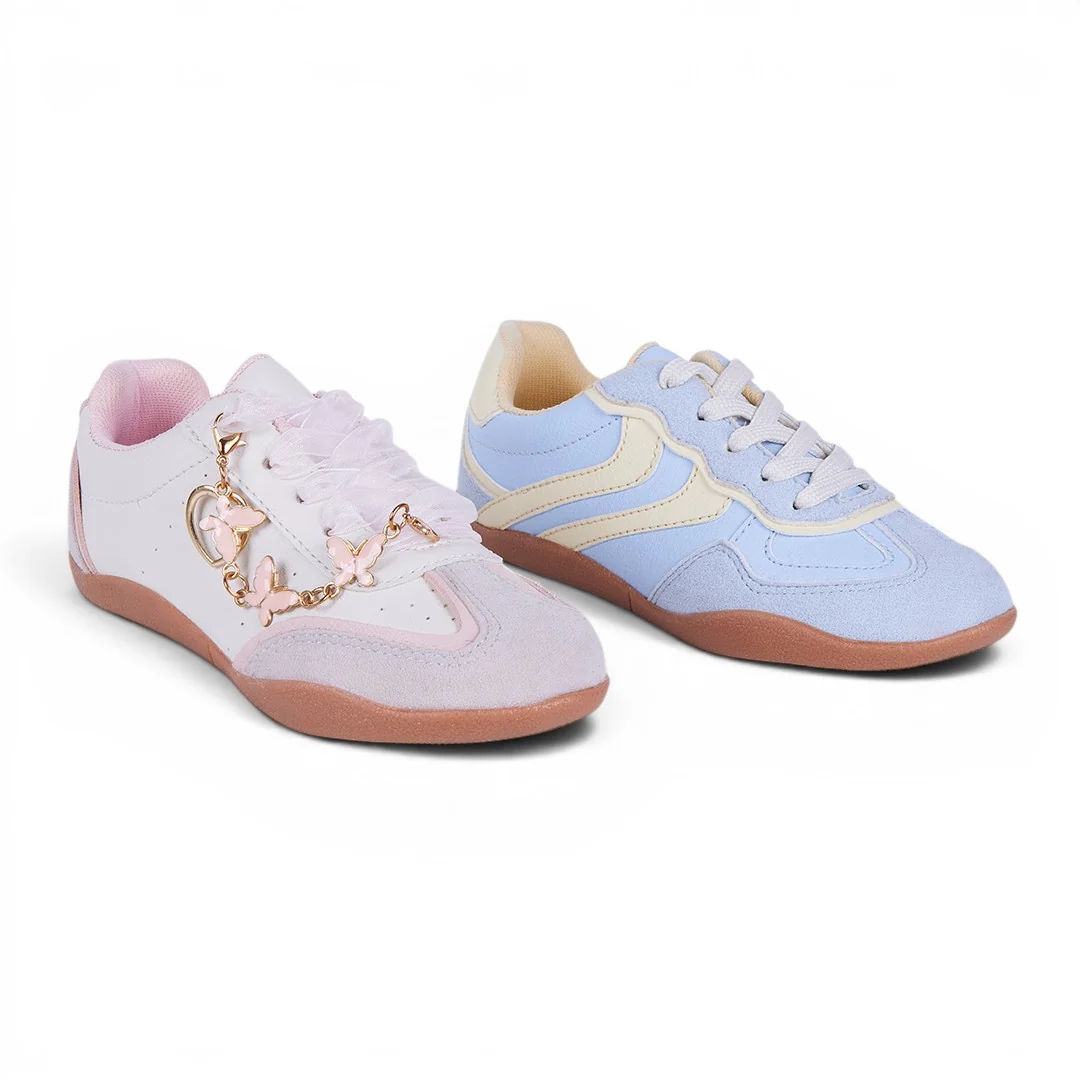 DÚO 345 TENIS CASUAL AZUL Y ROSA