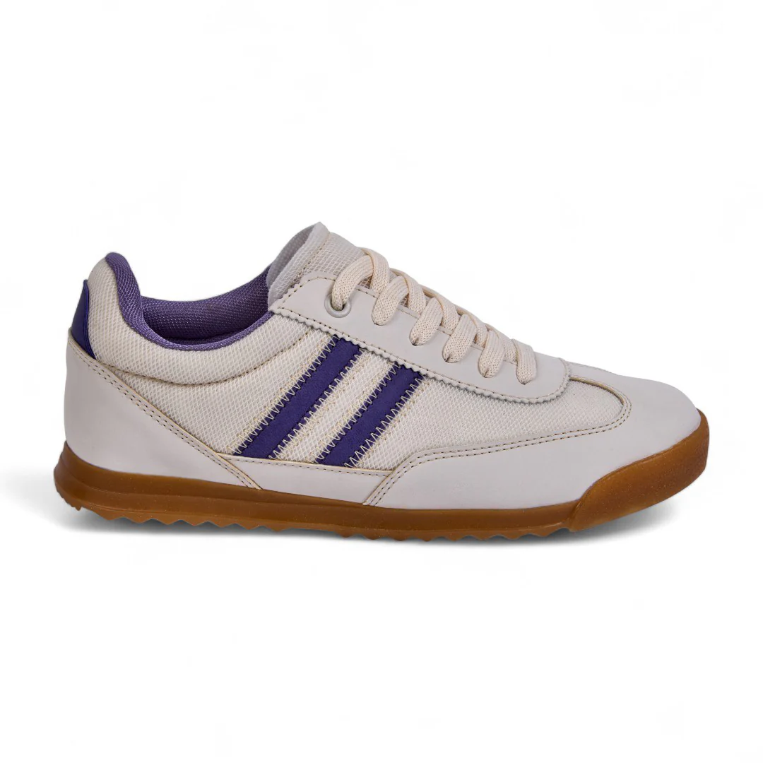 DÚO 353 TENIS DE PISO HUESO Y GRIS CON CINTAS 20787 - Image 11