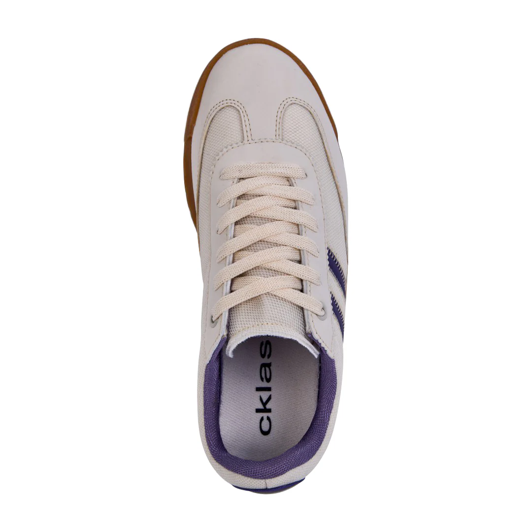 DÚO 353 TENIS DE PISO HUESO Y GRIS CON CINTAS 20787 - Image 12