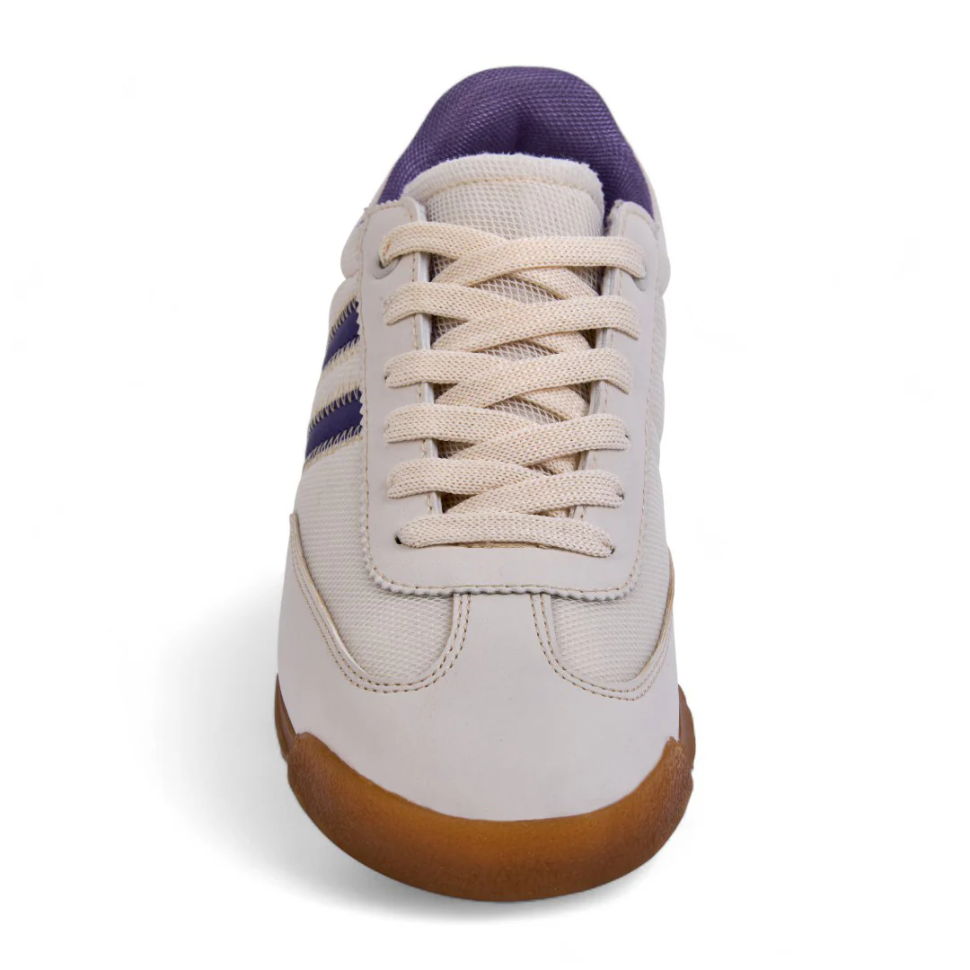 DÚO 353 TENIS DE PISO HUESO Y GRIS CON CINTAS 20787 - Image 8