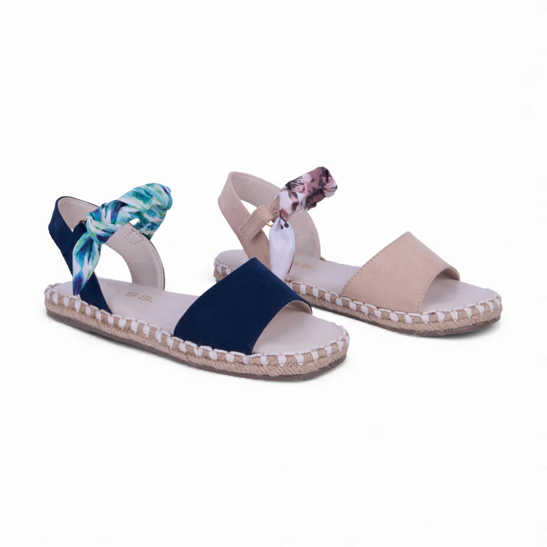 DÚO 415 SANDALIAS DE PISO BEIGE Y MARINO PULSERA 35595