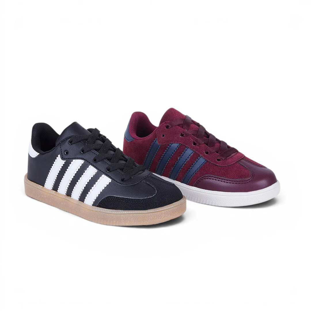 DÚO 418 TENIS CASUAL NEGRO Y TINTO