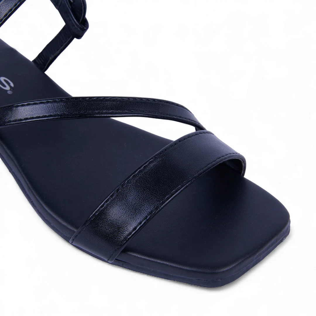 DÚO 448 SANDALIAS DE PISO NEGRO Y HUESO DE TIRAS 29544 - Image 7