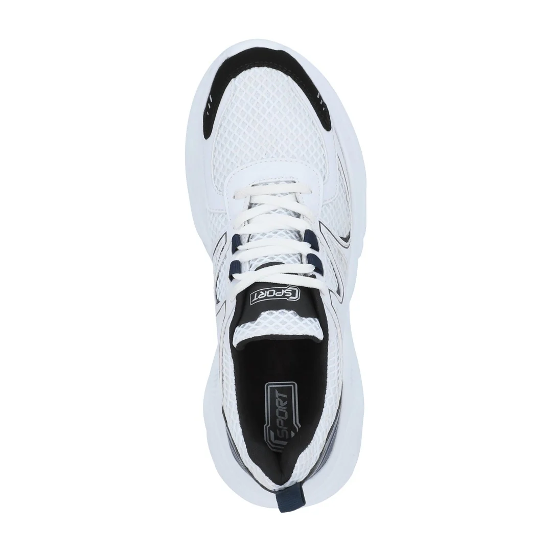 DÚO 451 TENIS DE PISO NEGRO Y BLANCO TEXTIL - Image 5