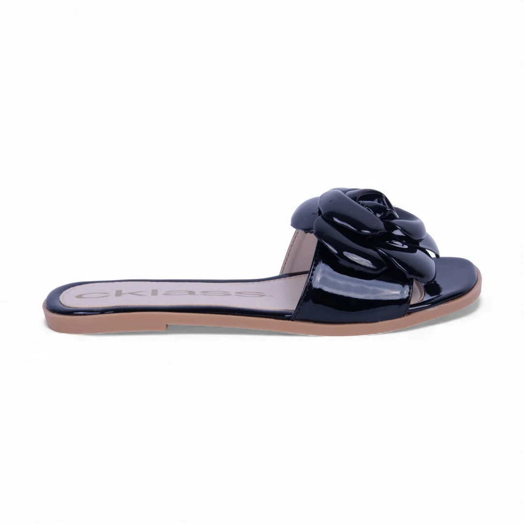 DÚO 470 SANDALIAS DE PISO NEGRO Y ROSA 06761 - Image 11