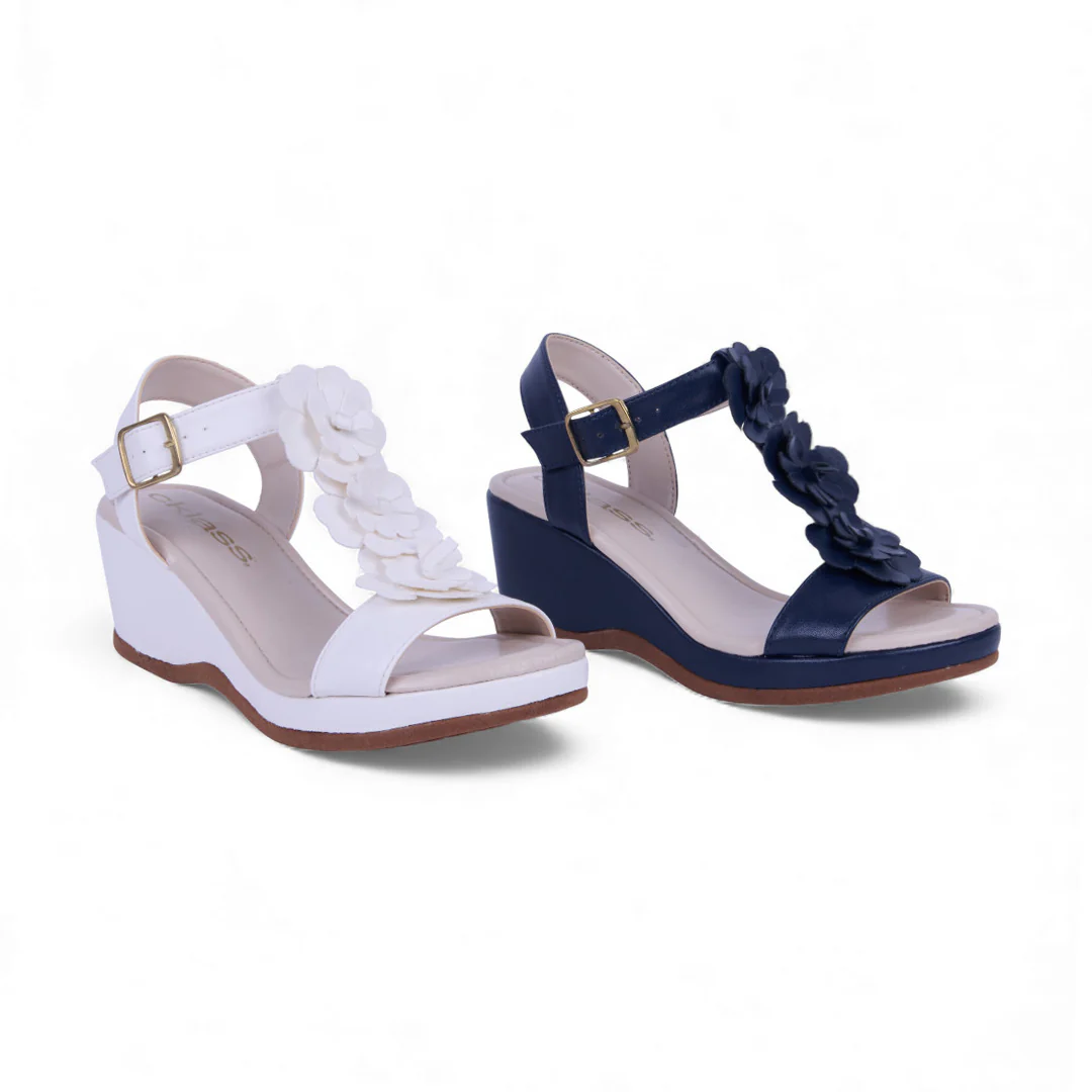 DÚO 471 SANDALIAS PLATAFORMAS MARINO Y BLANCO 06762
