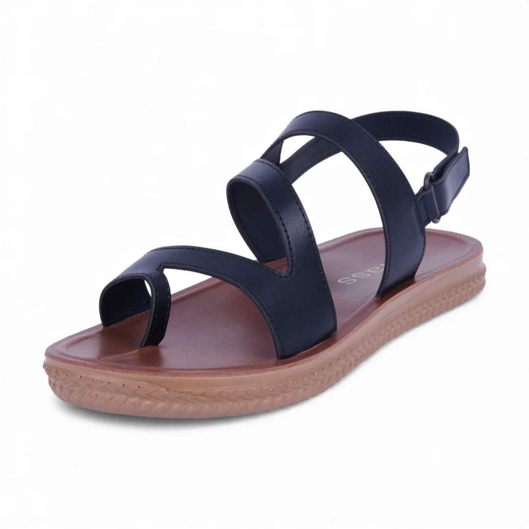 DÚO 479 SANDALIAS DE PISO NEGRO Y HUESO CON TIRAS 56320 - Image 10