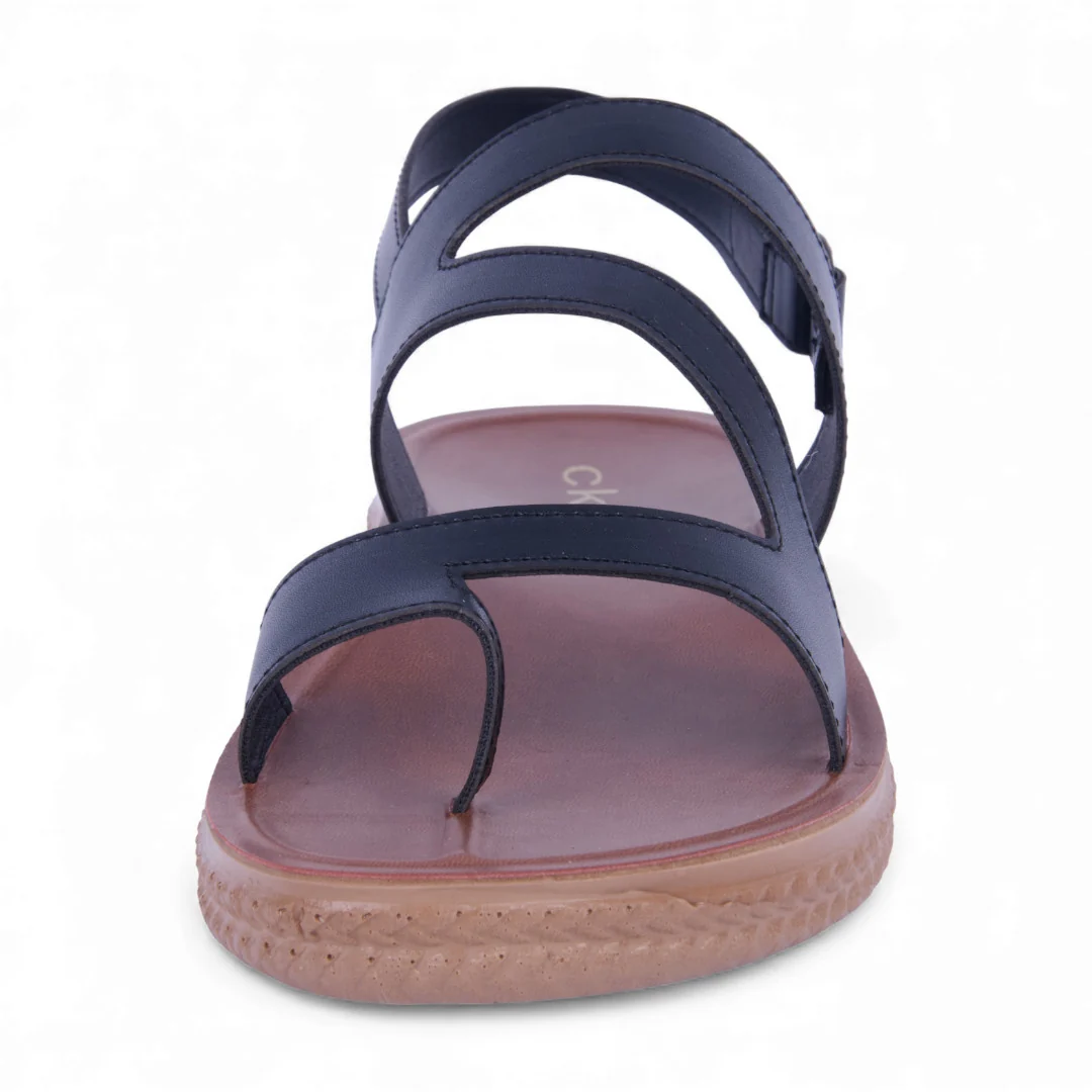 DÚO 479 SANDALIAS DE PISO NEGRO Y HUESO CON TIRAS 56320 - Image 8