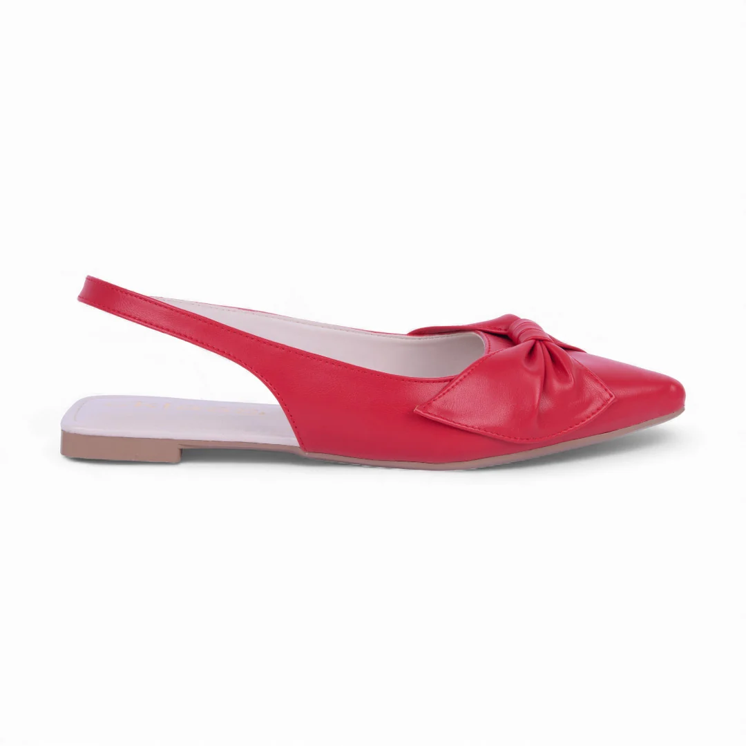 DÚO 481 BALLERINAS DE PISO IVORY ROJO DESTALONADA 08058 - Image 3