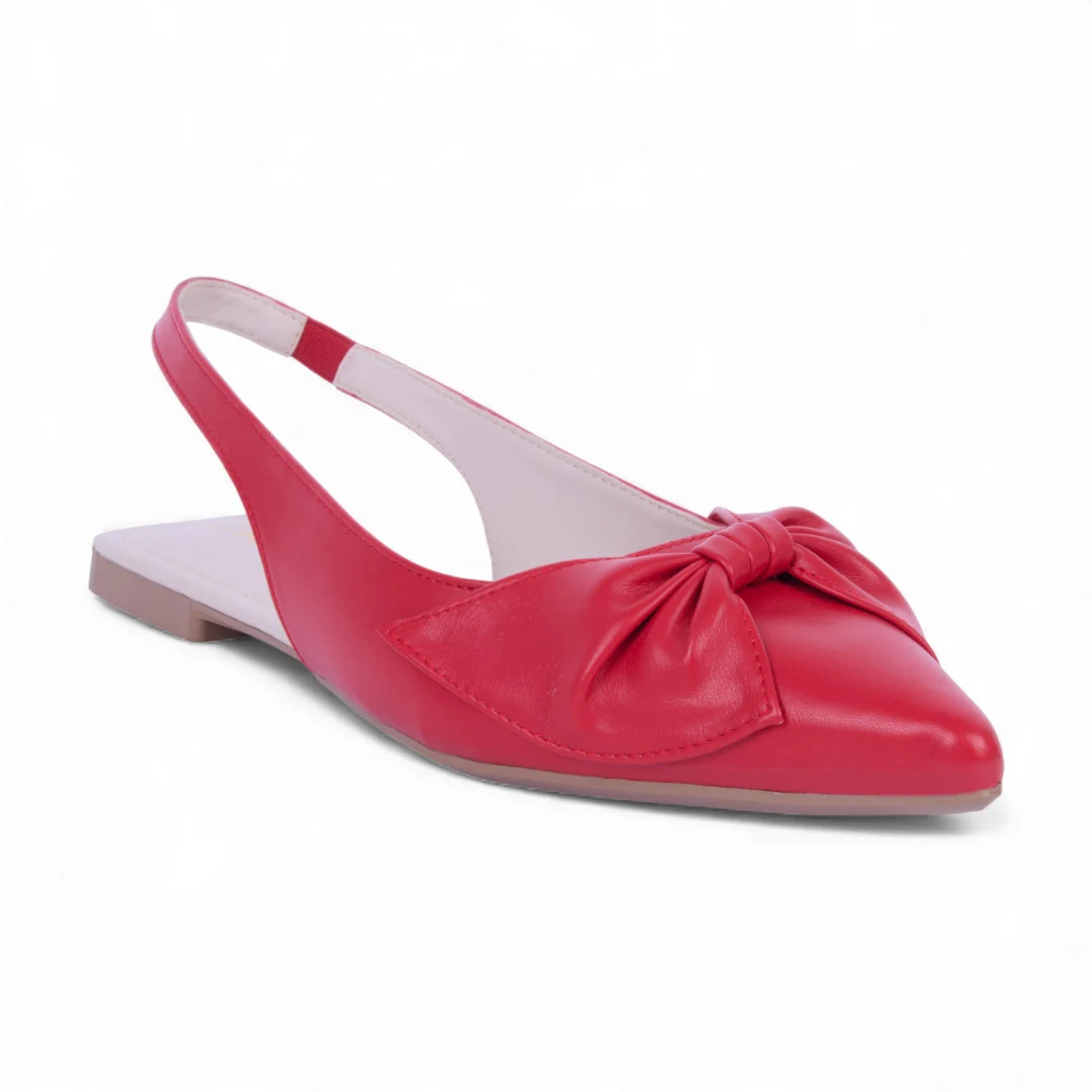 DÚO 481 BALLERINAS DE PISO IVORY ROJO DESTALONADA 08058 - Image 4