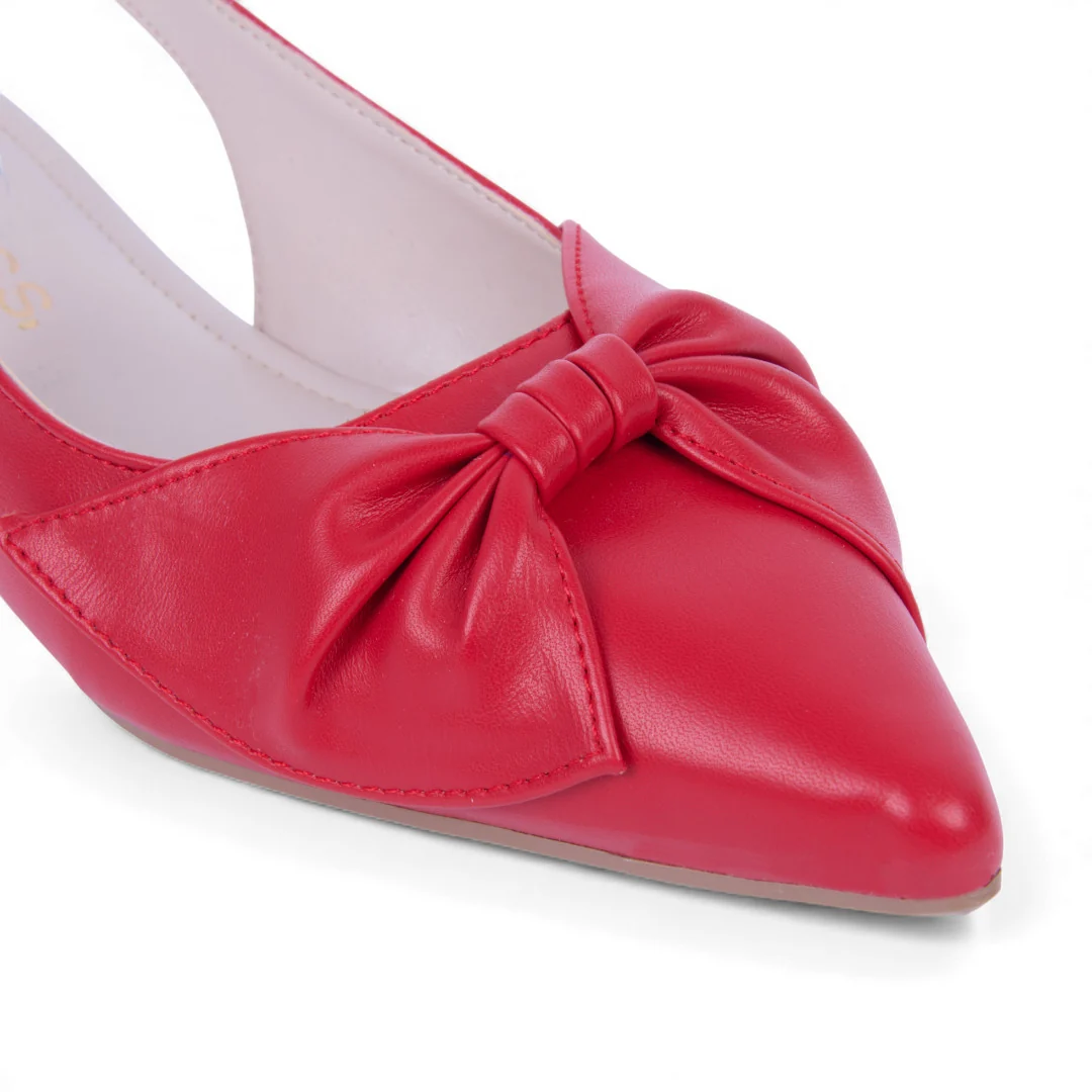 DÚO 481 BALLERINAS DE PISO IVORY ROJO DESTALONADA 08058 - Image 7