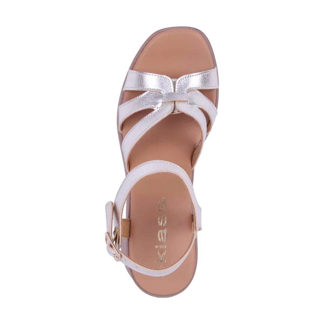 DÚO 482 SANDALIAS DE TACÓN MIEL Y DORADO 08059 - Image 6