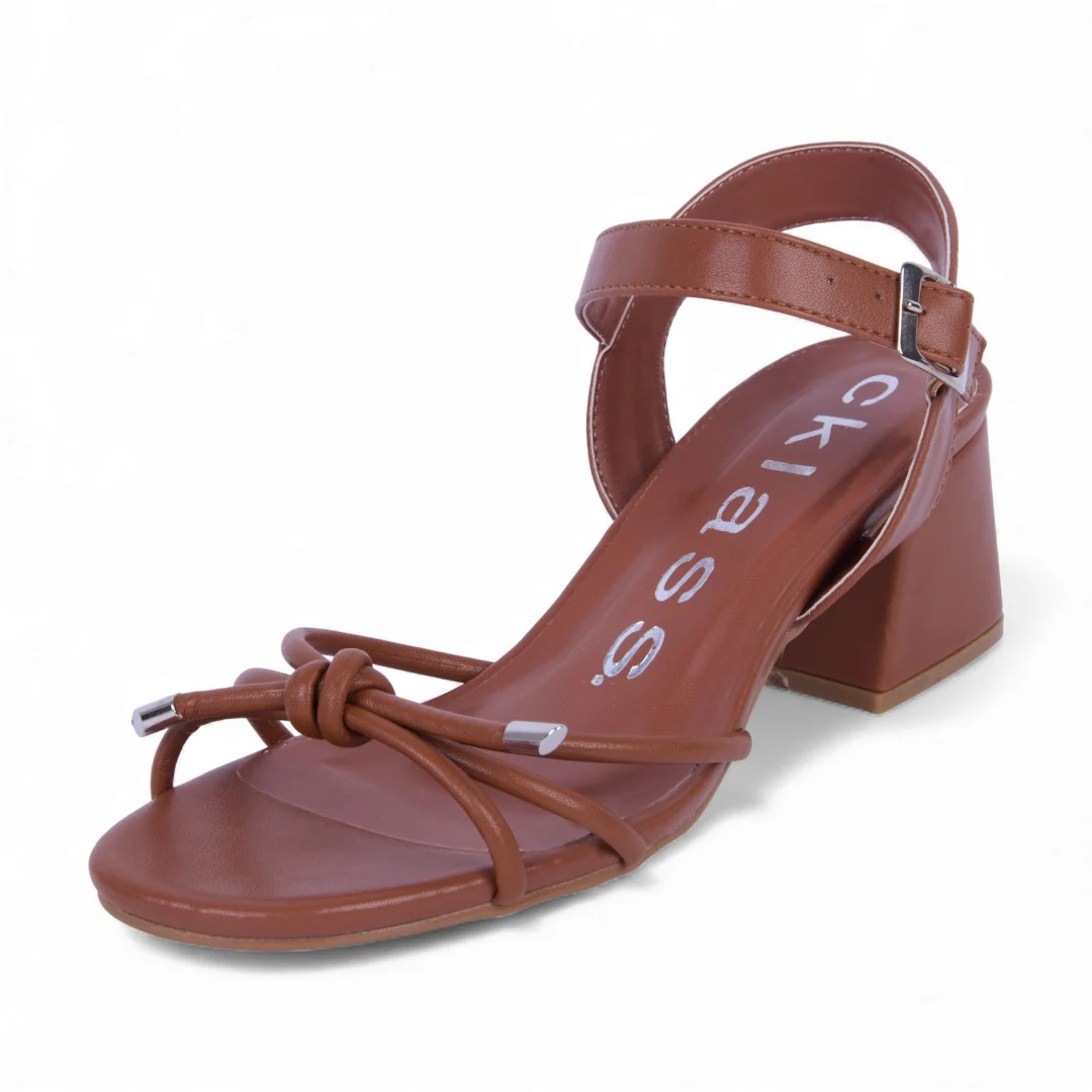 DÚO 507 SANDALIAS DE TACÓN HUESO Y MIEL CON TIRAS 69932 - Image 10
