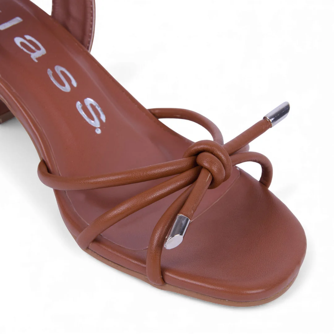 DÚO 507 SANDALIAS DE TACÓN HUESO Y MIEL CON TIRAS 69932 - Image 12