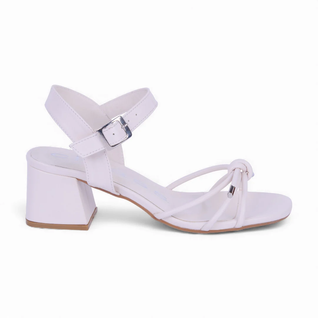 DÚO 507 SANDALIAS DE TACÓN HUESO Y MIEL CON TIRAS 69932 - Image 3