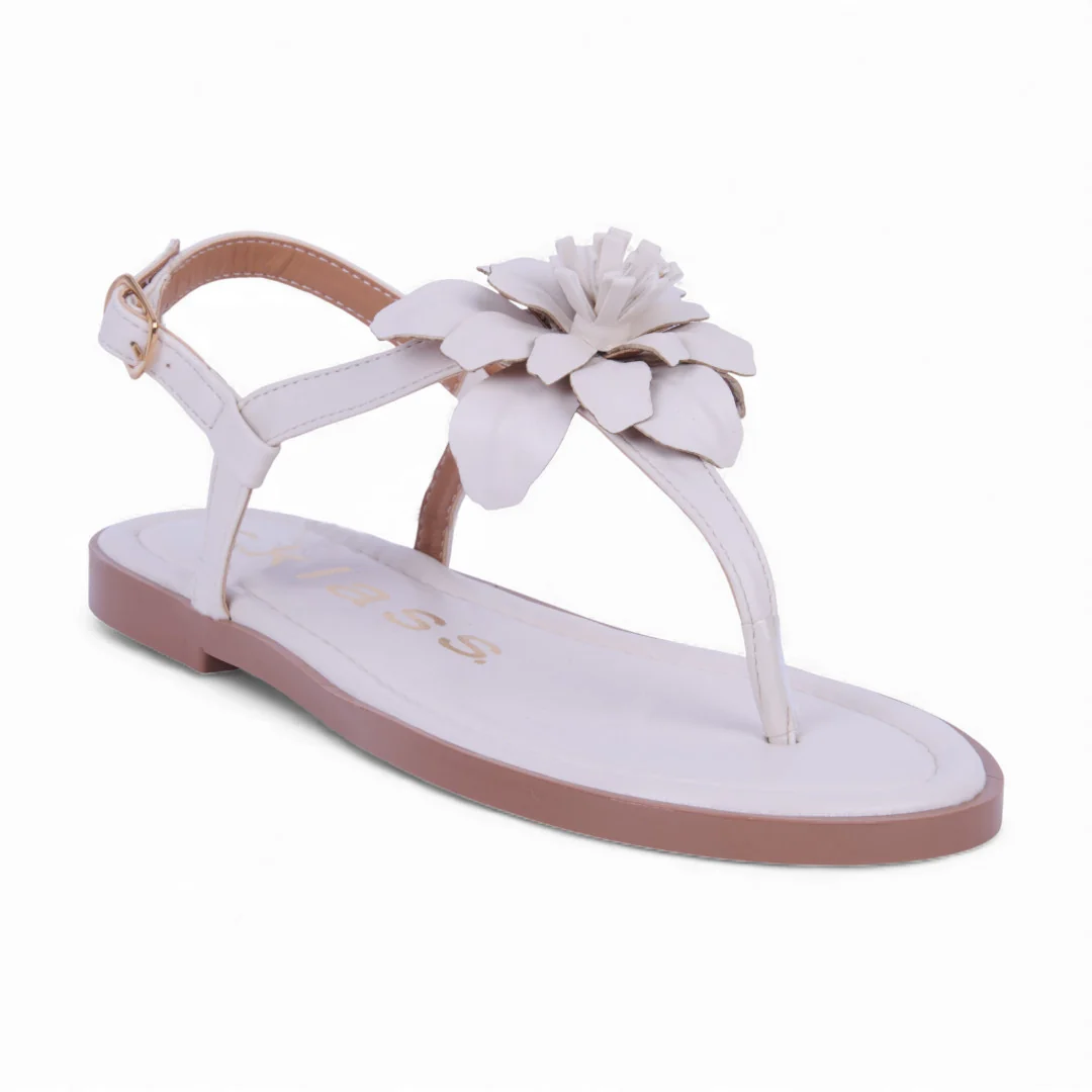 DÚO 514 SANDALIAS DE PISO HUESO Y ROSA DETALLE 21660 - Image 4