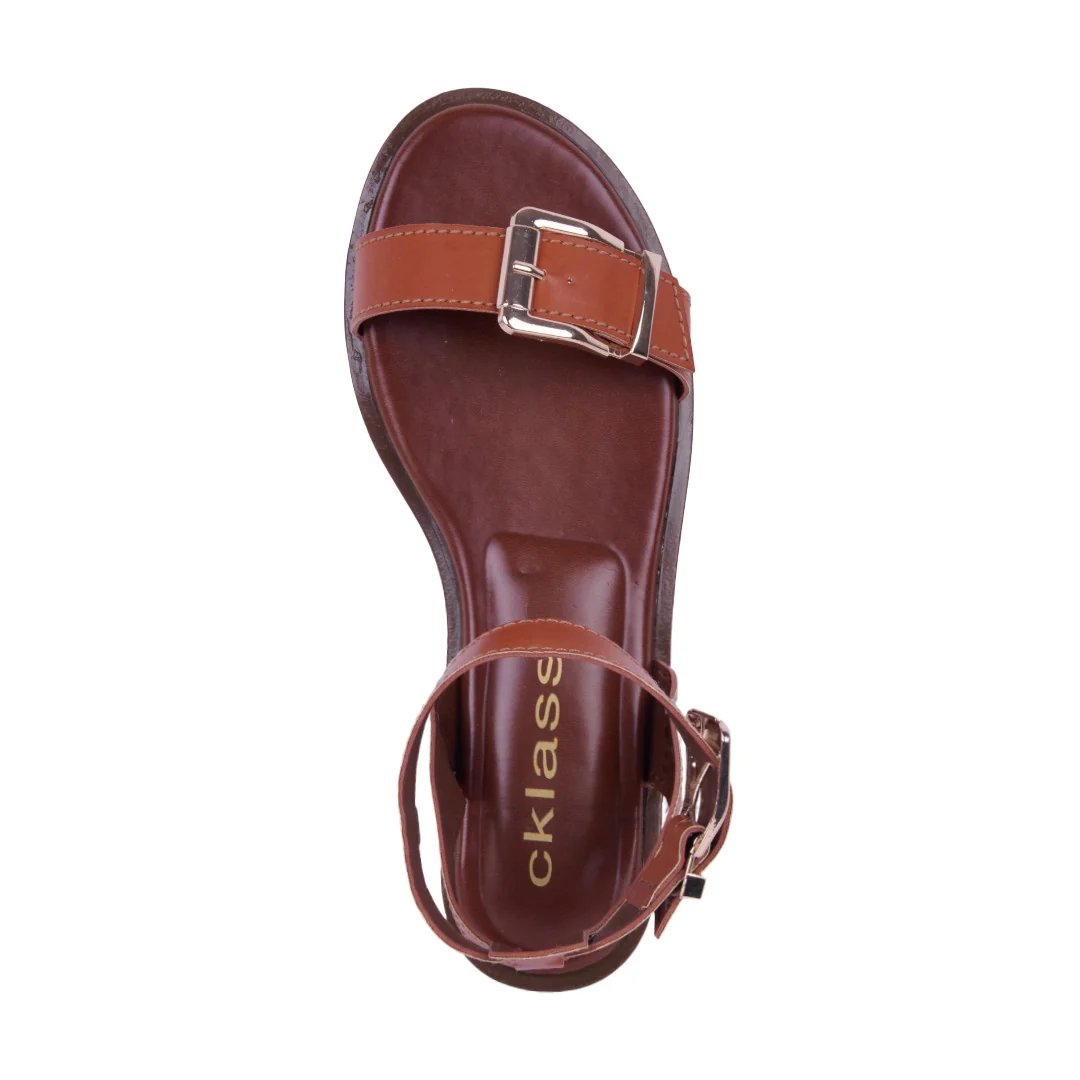 DÚO 524 SANDALIAS DE PISO CAFÉ Y BLANCO PULSERA 40642 - Image 6