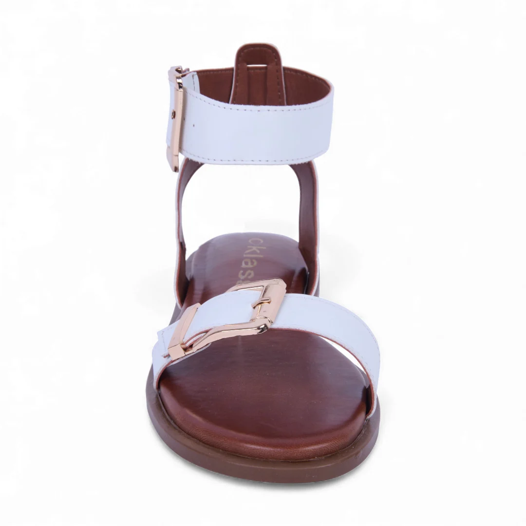 DÚO 524 SANDALIAS DE PISO CAFÉ Y BLANCO PULSERA 40642 - Image 8