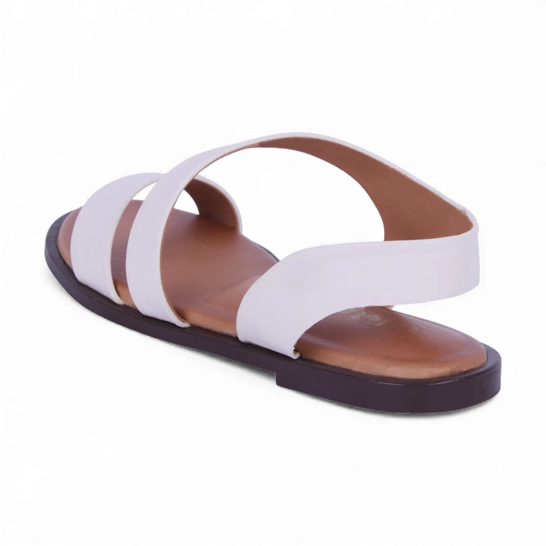 DÚO 526 SANDALIAS DE PISO HUESO Y NEGRO CON TIRAS 40643 - Image 11