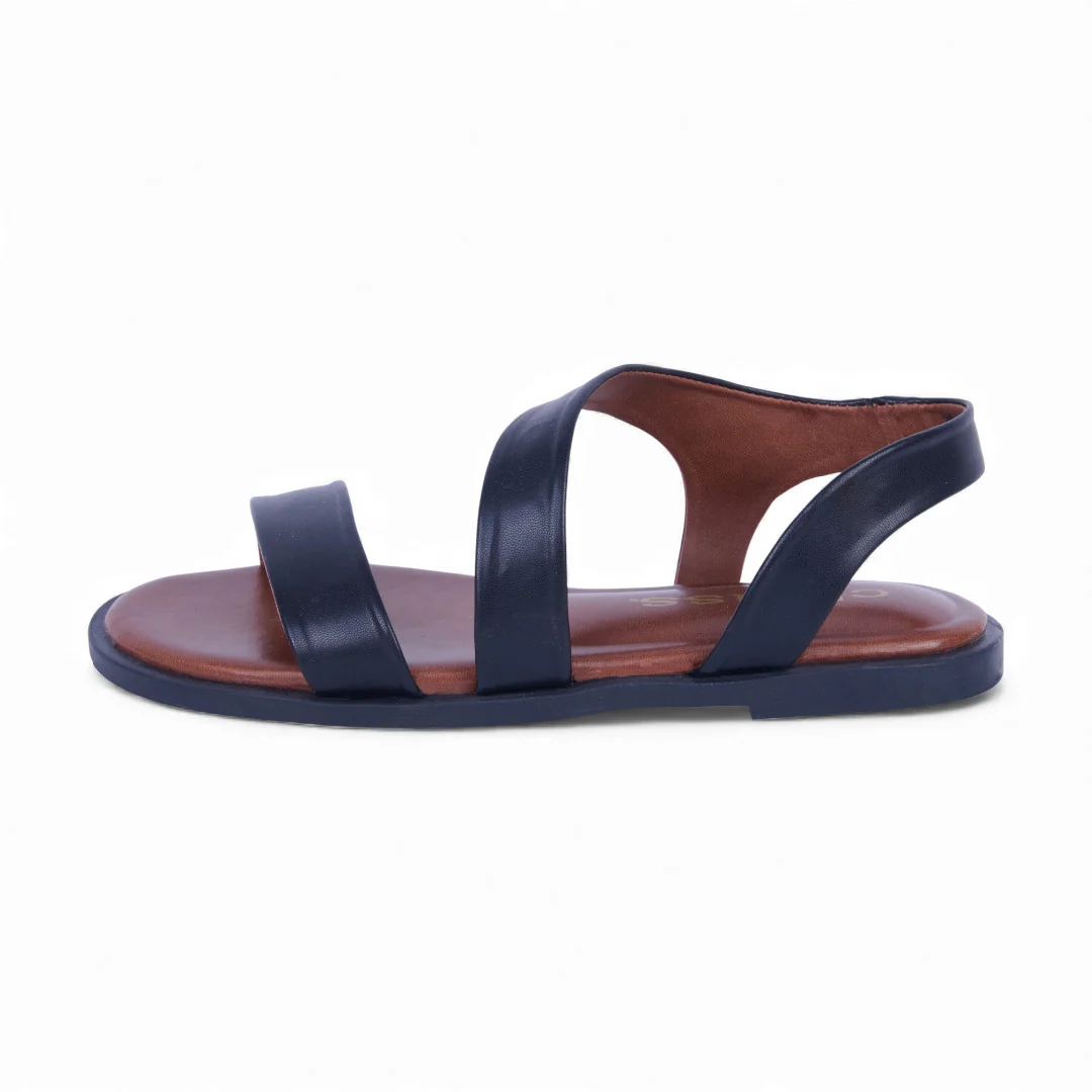 DÚO 526 SANDALIAS DE PISO HUESO Y NEGRO CON TIRAS 40643 - Image 3