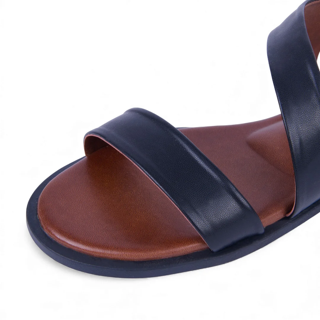DÚO 526 SANDALIAS DE PISO HUESO Y NEGRO CON TIRAS 40643 - Image 7
