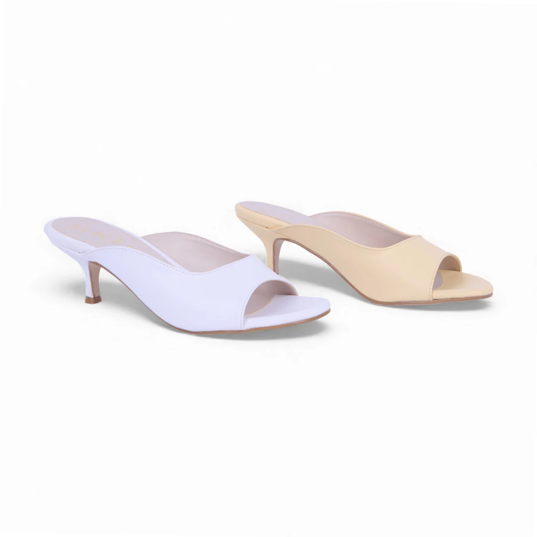 DÚO 546 SANDALIAS DE TACÓN BLANCO Y AMARILLO 03287
