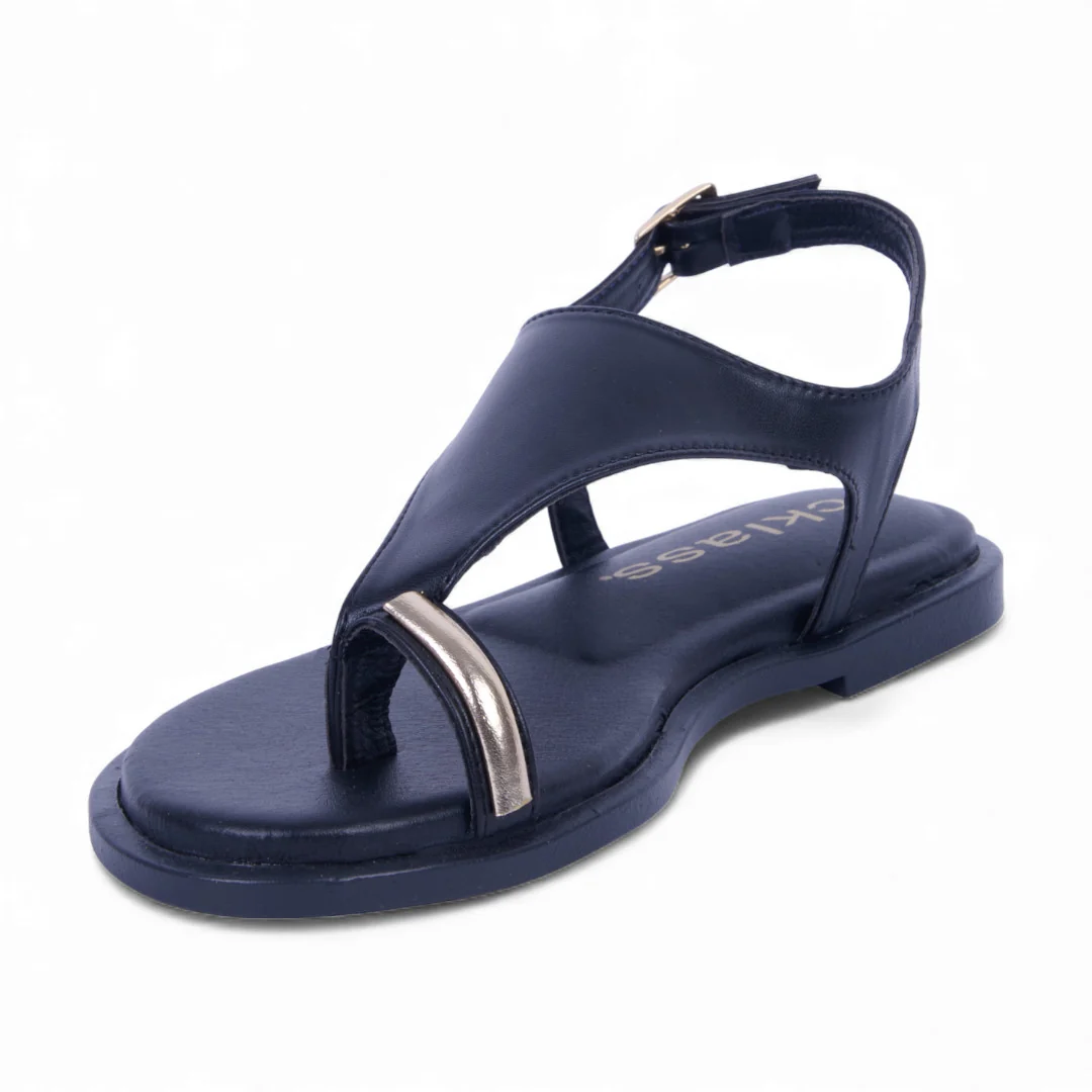 DÚO 556 SANDALIAS DE PISO NEGRO Y CAFÉ TIRA EN "T" 40647 - Image 10