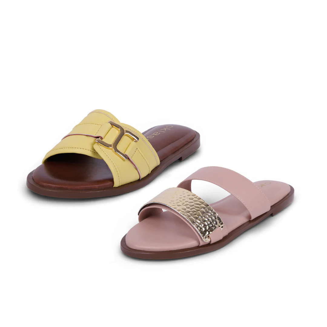 DÚO 594 SANDALIAS CON LATIGOS BEIGE Y AMARILLO