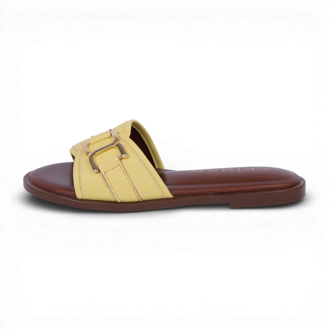 DÚO 594 SANDALIAS CON LATIGOS BEIGE Y AMARILLO - Image 9