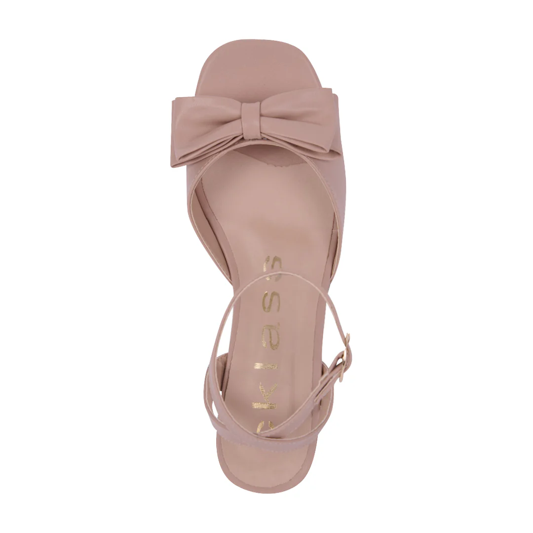 DÚO 595 SANDALIAS CON TACON BEIGE Y HUESO - Image 13