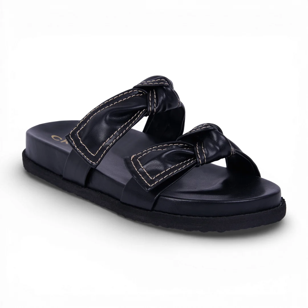 DÚO 601 SANDALIAS CON LATIGOS NEGRO Y MIEL - Image 2