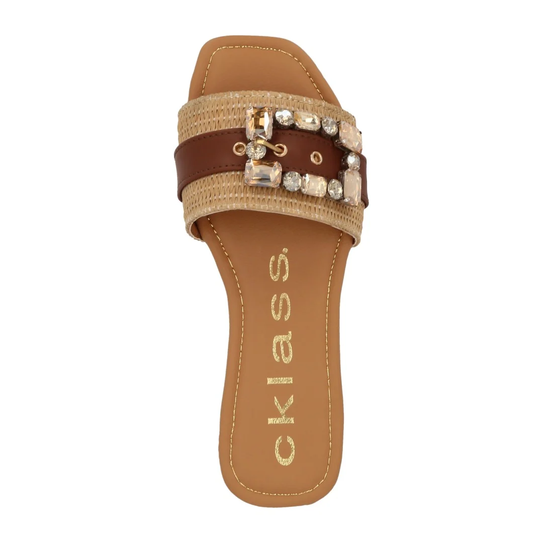 DÚO 619 SANDALIA CASUAL MEZCLILLA Y BEIGE 89308 - Image 6