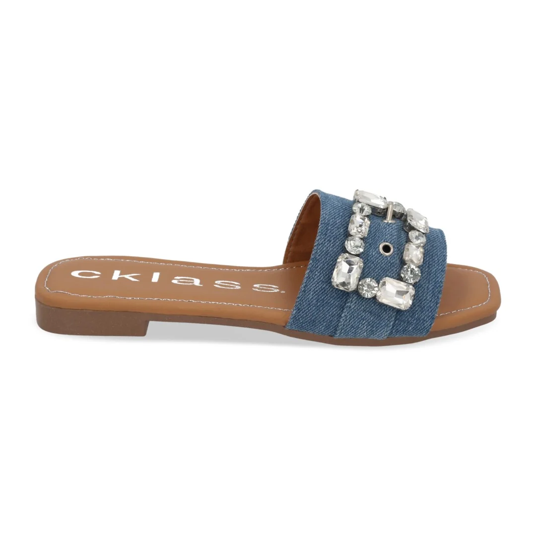 DÚO 619 SANDALIA CASUAL MEZCLILLA Y BEIGE 89308 - Image 9