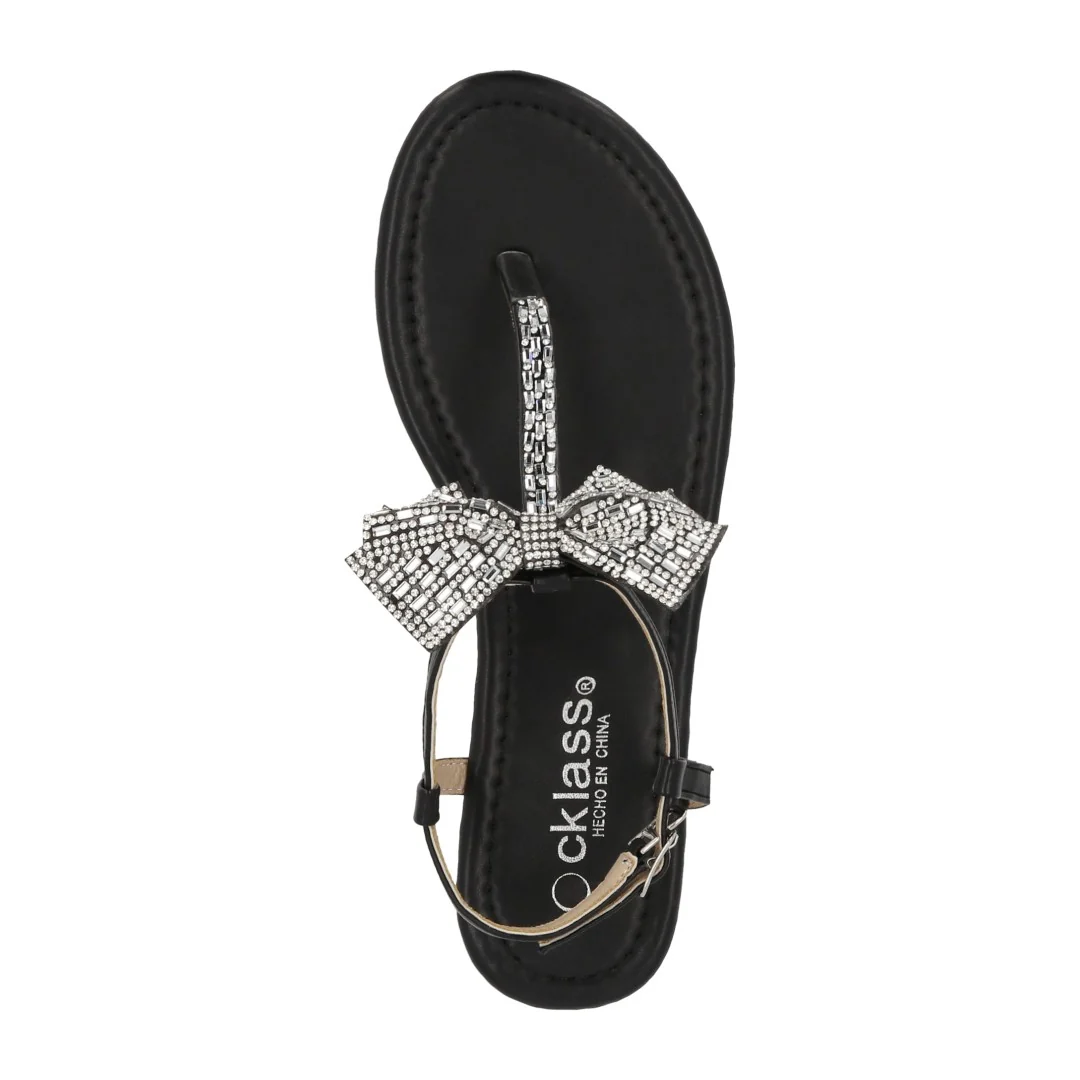 DÚO 628 SANDALIA CASUAL ORO Y NEGRO CON MOÑO 71509 - Image 6
