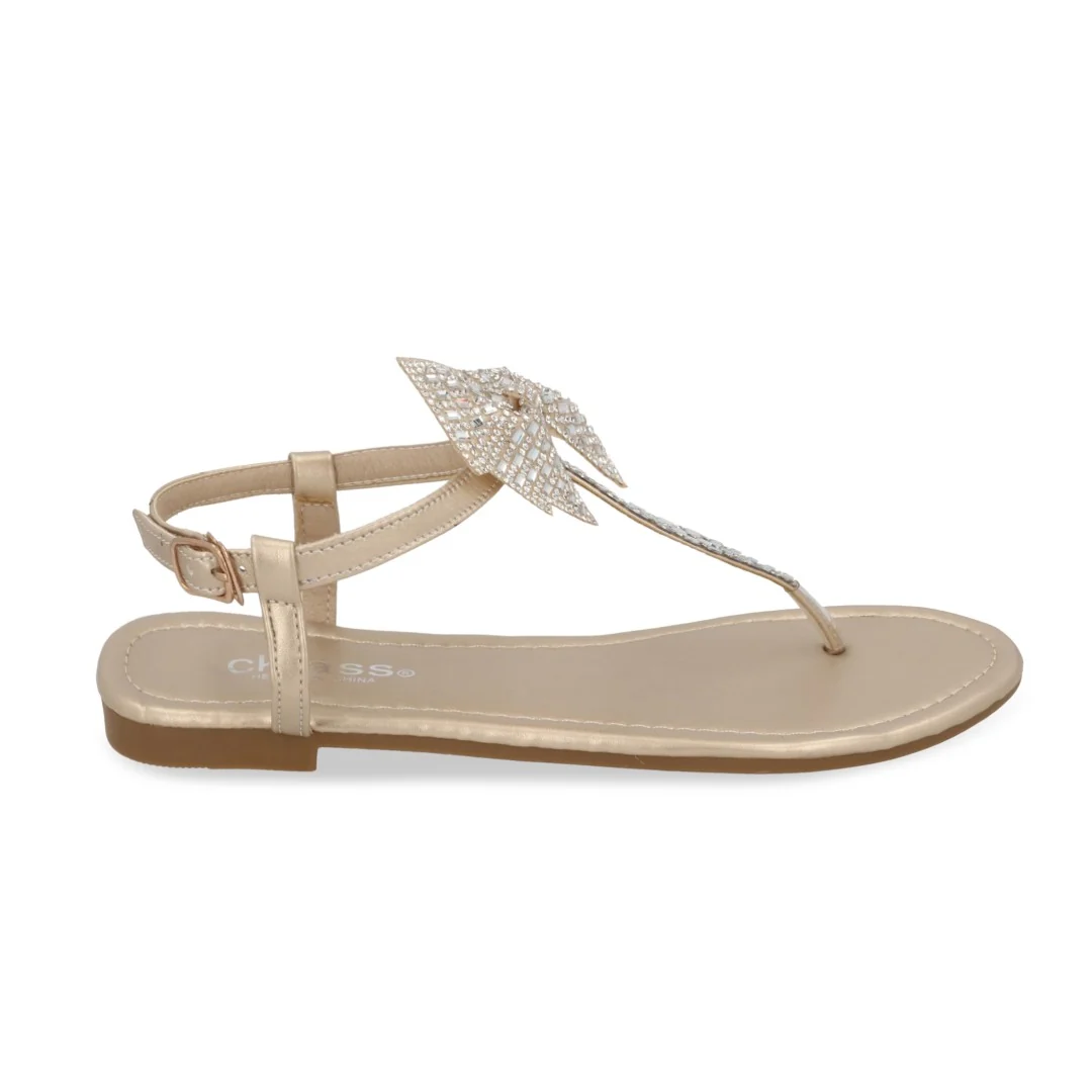 DÚO 628 SANDALIA CASUAL ORO Y NEGRO CON MOÑO 71509 - Image 9