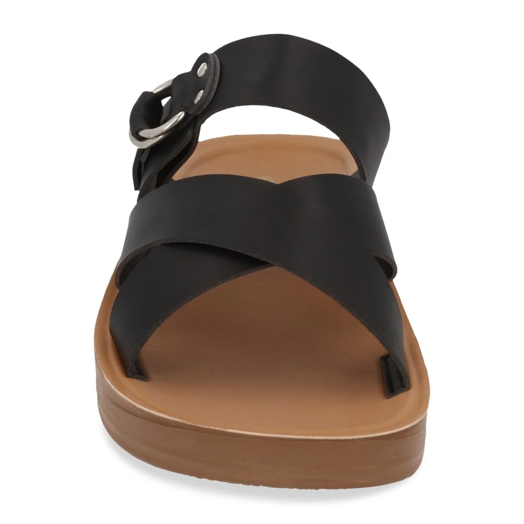 DÚO 630 SANDALIA DE PISO NEGRO Y BEIGE CON HERRAJE 56317 - Image 11
